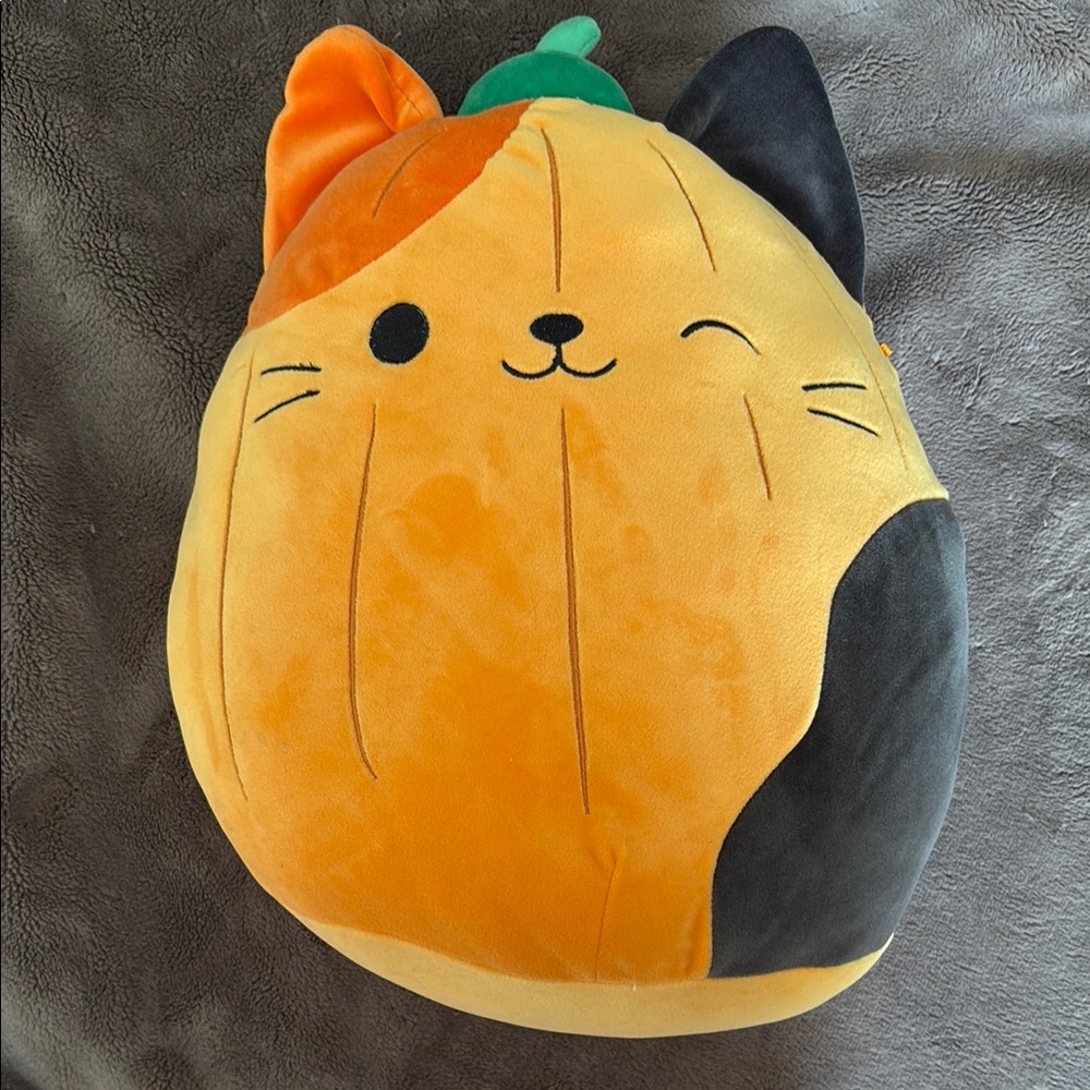 Halloween Pumpkin Cam the Cat Squishmallow